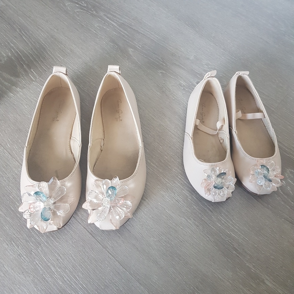 Zara girls ballerina crystal flat